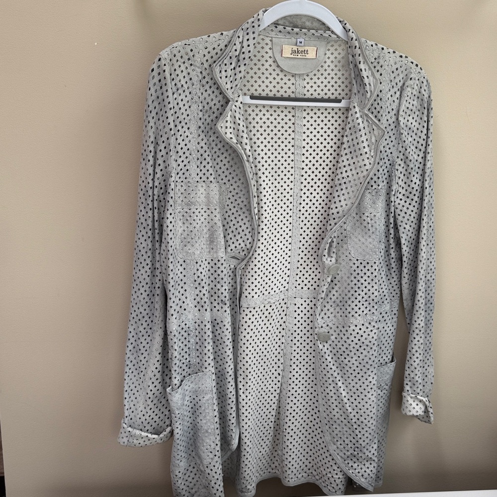 jackett New York pierced leather jacket